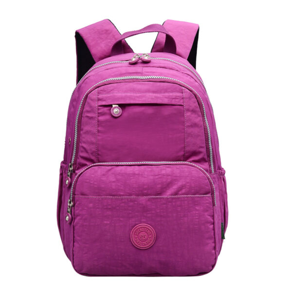 Women New Hot-selling Fashion Simple Exquisite Versatile Nylon Waterproof Solid Color Backpack Daily Versatile Leisure Travel Backpack